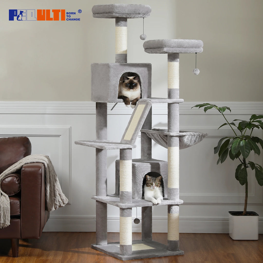 Multi-Level Plush Cat Tree & Condo