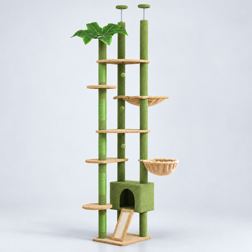 cactus floor to ceiling cat tower studio product photograph